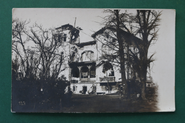 Ansichtskarte Foto AK Polderhoek Flandern 1914-1918 Weltkrieg Schloß zerstört beschossen Architektur Ortsansicht Belgien Belgique Belgie